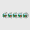 Set of pin buttons